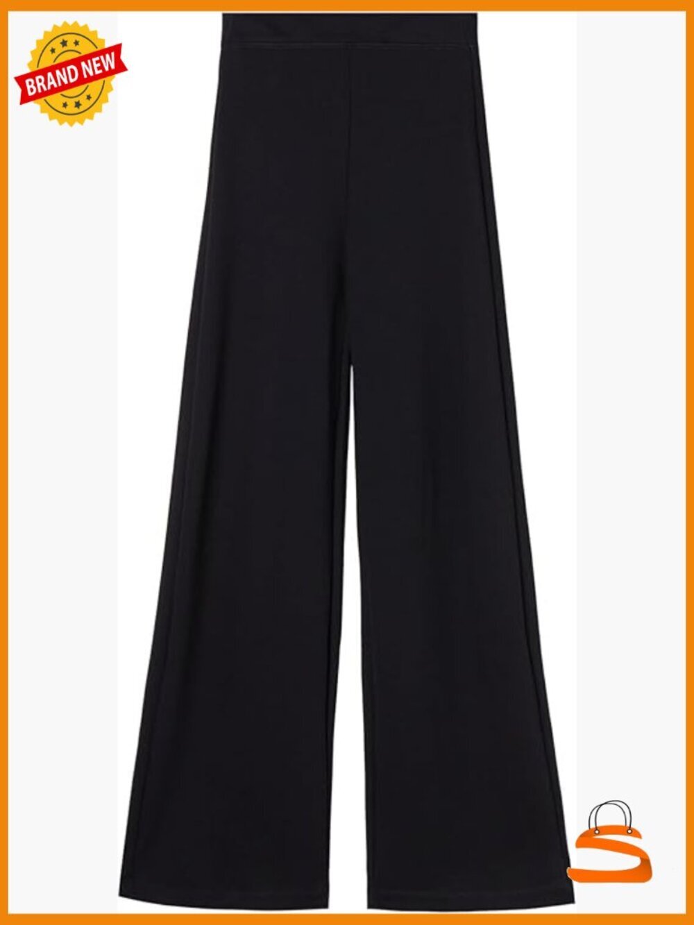 Milano Knit Palazzo Pants - Wide Leg, Mid Rise
